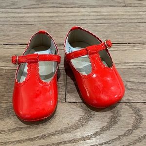 Janie & jack red patent Mary Jane’s 12-18 mos